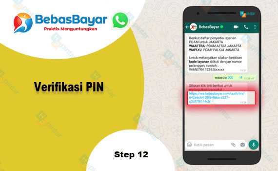 Verifikasi PIN transaksi - Cek Tagihan Pdam Via Whatsapp Bebasbayar