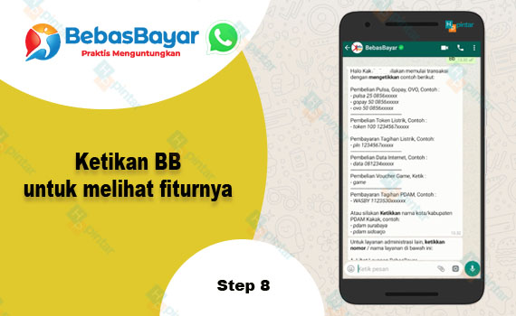 cara bertransaksi dan fitur bebas bayar via wa - Cek Tagihan Pdam Via Whatsapp Bebasbayar