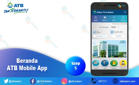 tampilan halaman utama atb mobile apps - Gampang Plus Praktis Cek Tagihan Air Batam & Alternatif Bayar Atb